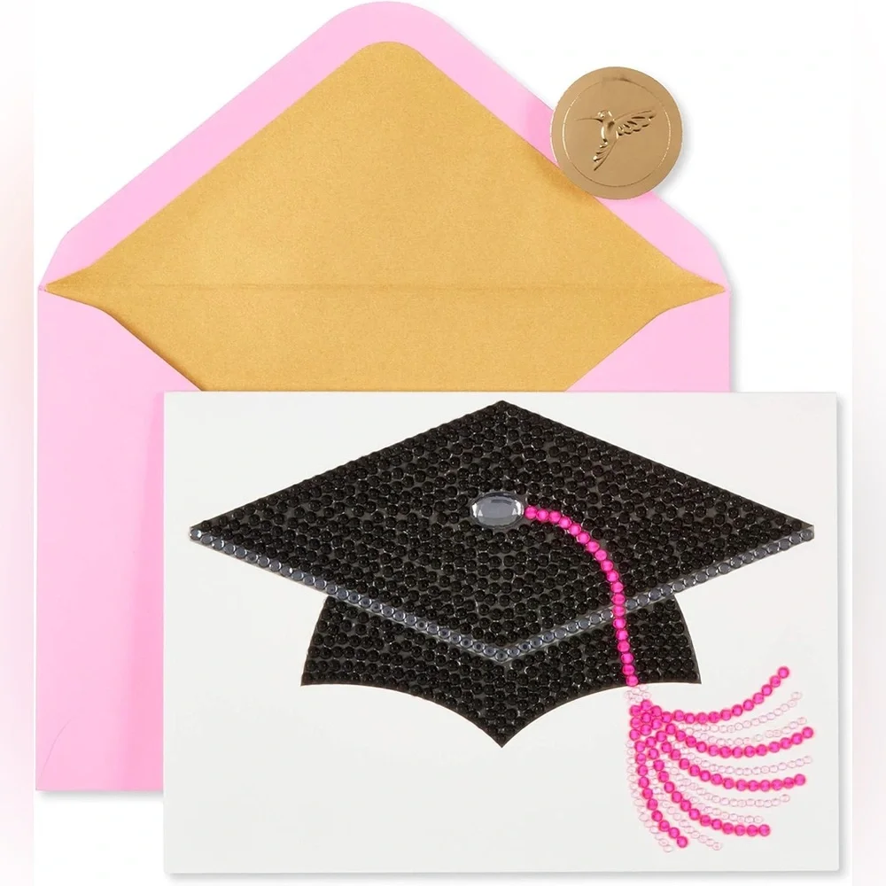 🆕Papyrus Bejeweled Graduation Cap Greeting Card